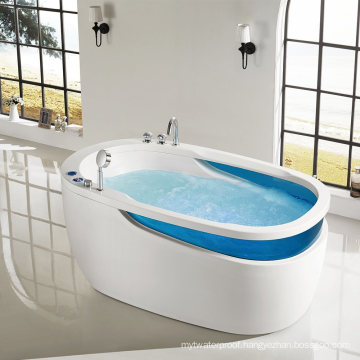 Oval Shape Air Hydro-Massage Small Freestanding Bath Movable Bathtub